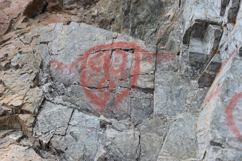 a sample of rock art found at Babine Lake