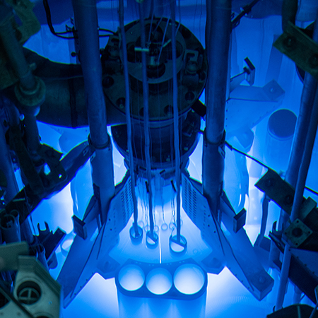 The Mu Research Reactor blue glow